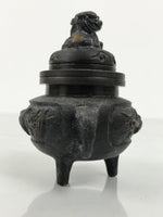 Japanese Buddhist Altar Fitting Bronze Incense Burner Vtg Koro Shishi Lion BA867
