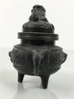 Japanese Buddhist Altar Fitting Bronze Incense Burner Vtg Koro Shishi Lion BA867