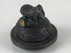 Japanese Buddhist Altar Fitting Bronze Incense Burner Vtg Koro Shishi Lion BU965