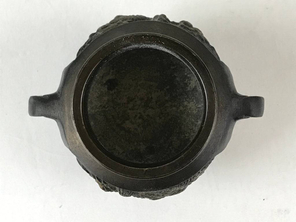 Japanese Buddhist Altar Fitting Bronze Incense Burner Vtg Koro Shishi Lion BU965