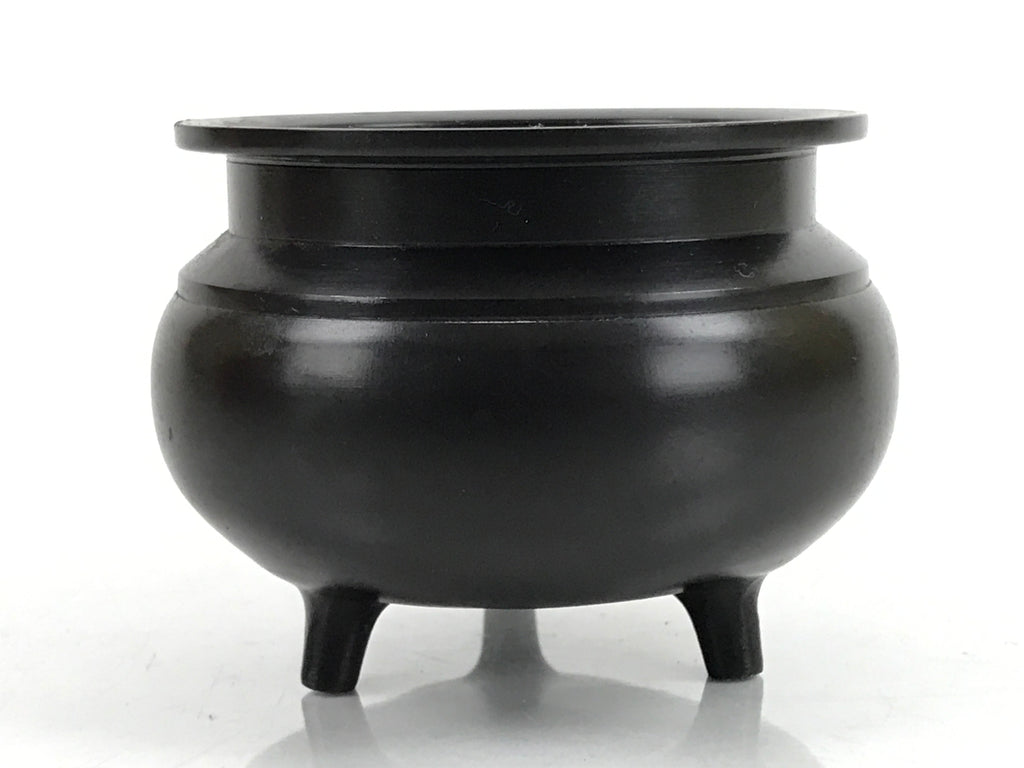Japanese Buddhist Altar Fitting Bronze Incense Burner Vtg Small Koro Brown BA320