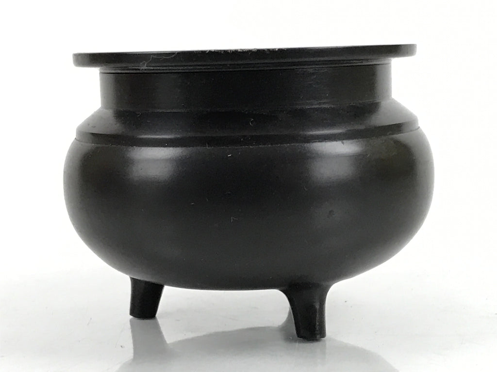 Japanese Buddhist Altar Fitting Bronze Incense Burner Vtg Small Koro Brown BA320