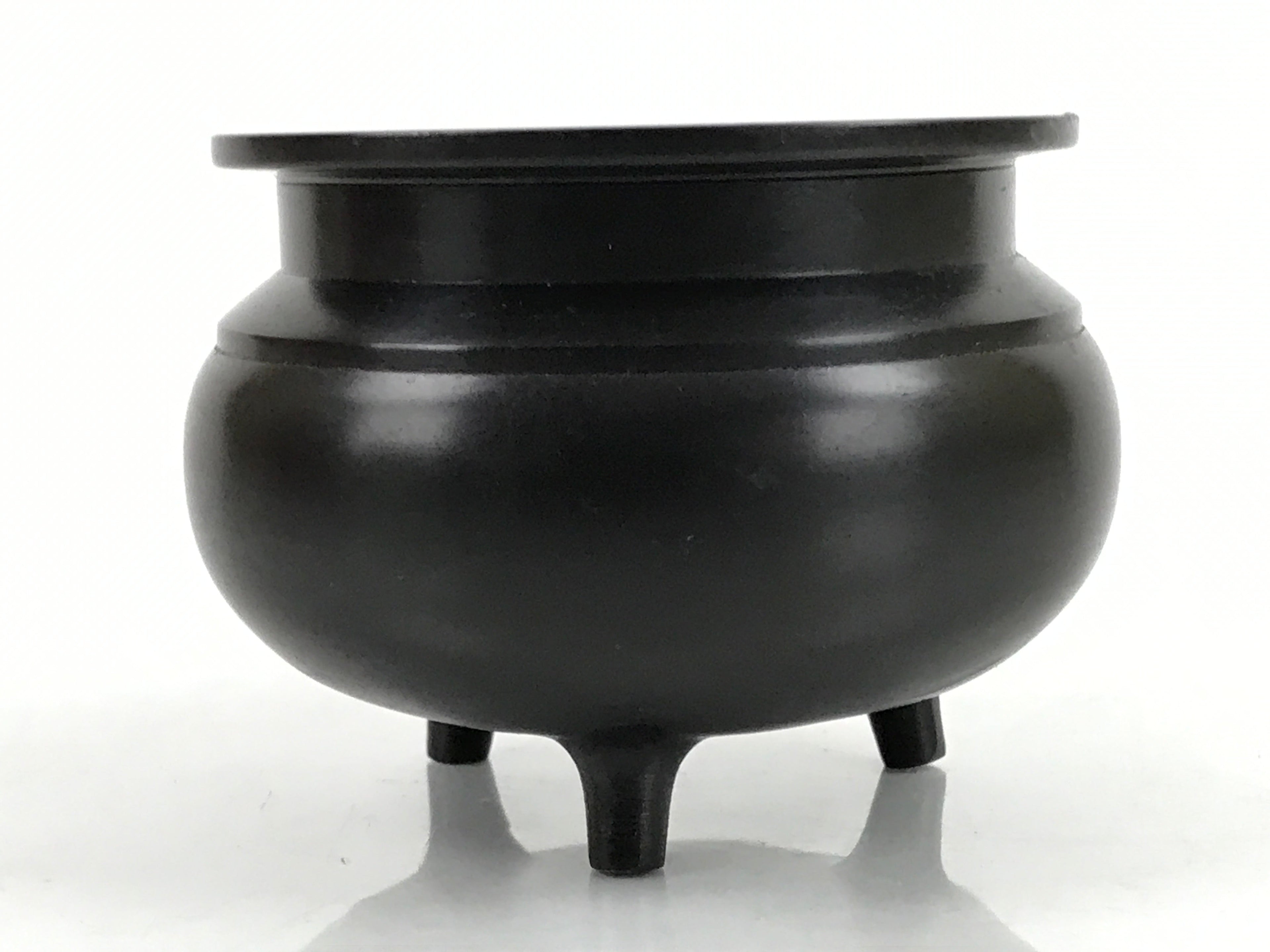 Japanese Buddhist Altar Fitting Bronze Incense Burner Vtg Small Koro Brown BA320