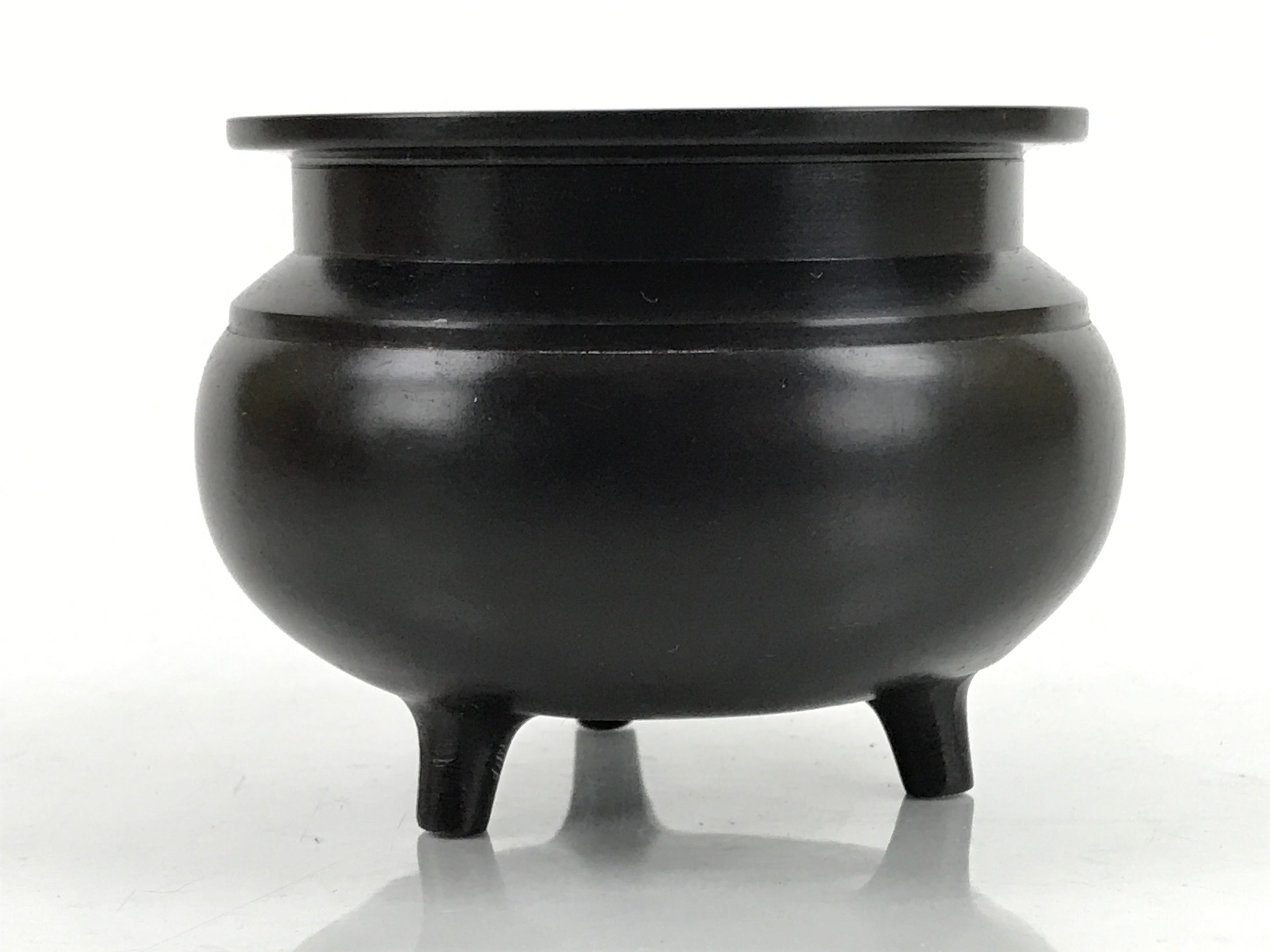 Japanese Buddhist Altar Fitting Bronze Incense Burner Vtg Small Koro Brown BA320