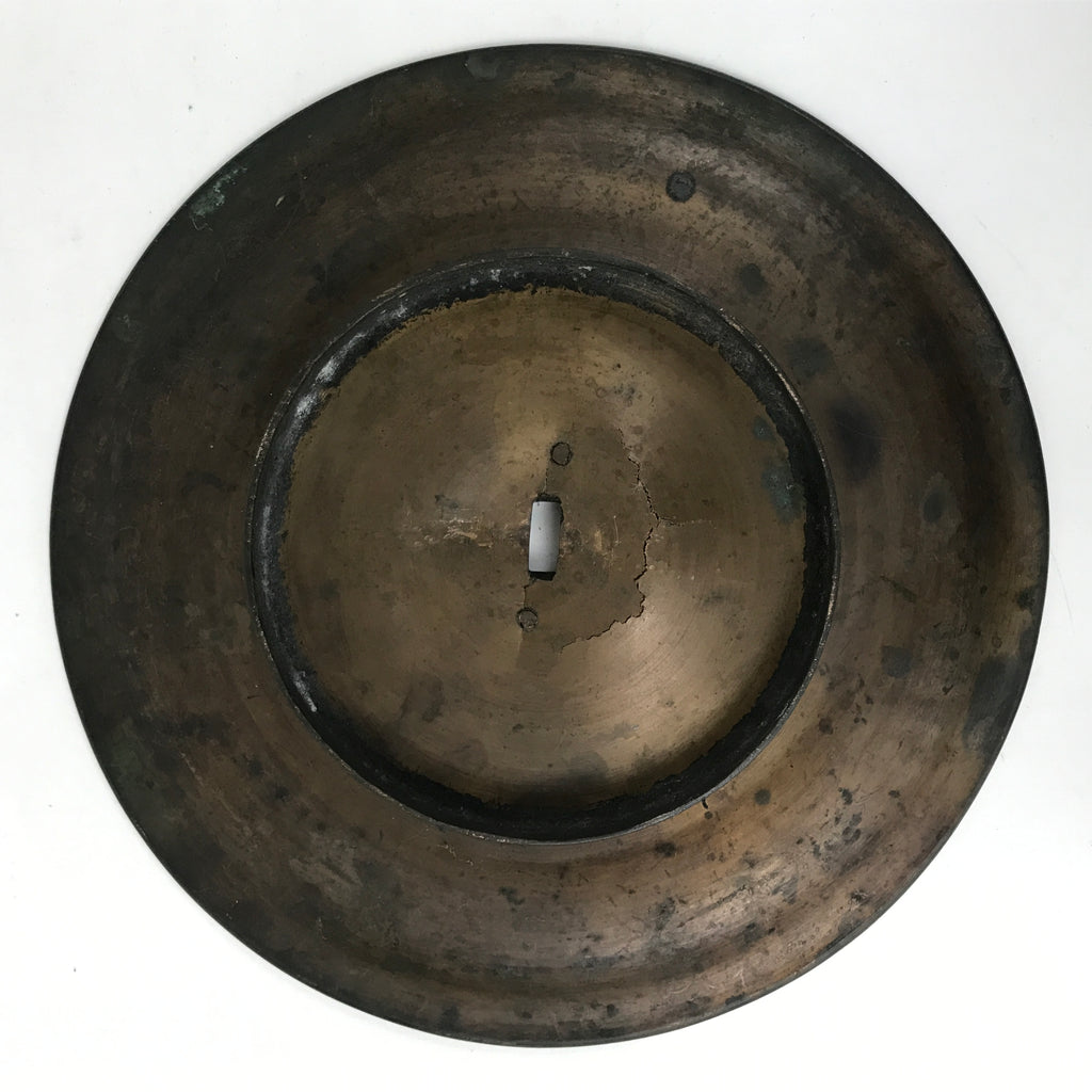Japanese Buddhist Altar Fitting Bronze Large Candle Stand Metal Shokudai BA596