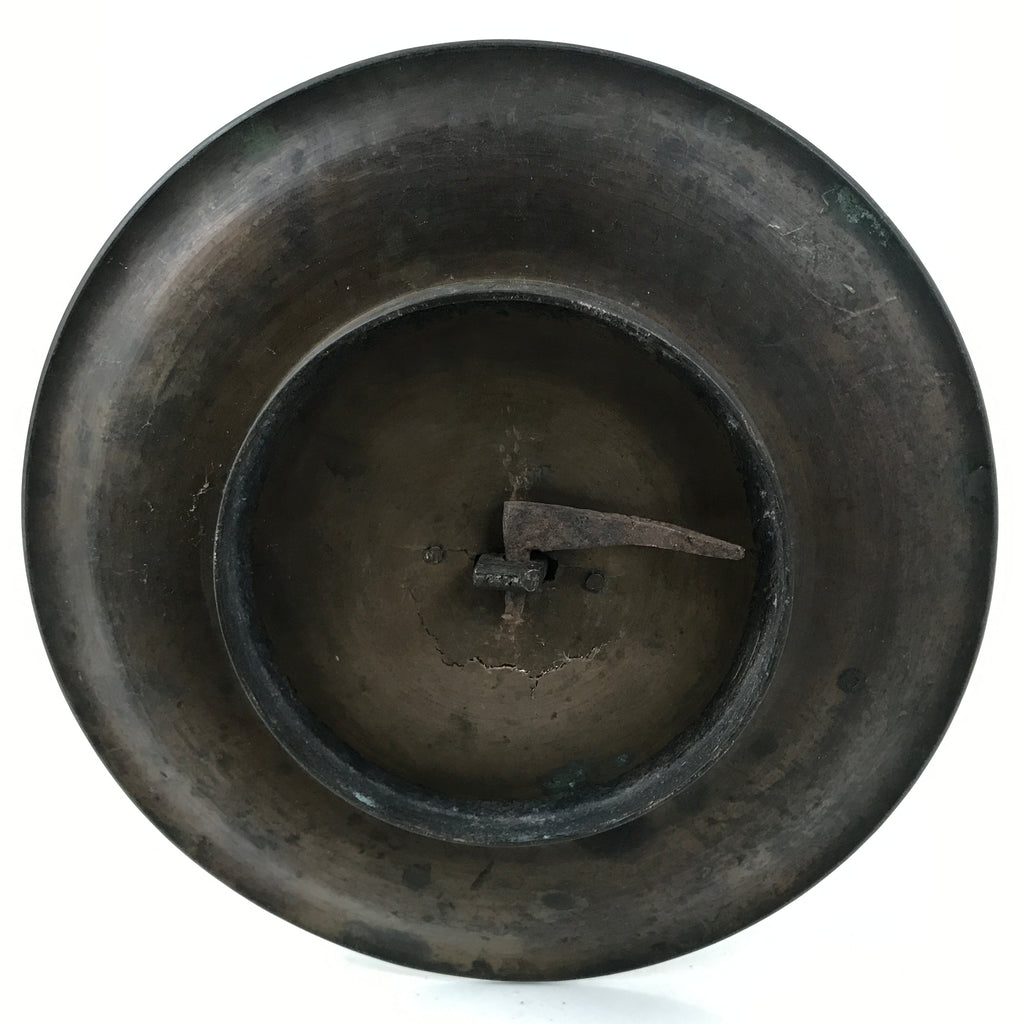 Japanese Buddhist Altar Fitting Bronze Large Candle Stand Metal Shokudai BA596