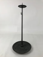 Japanese Buddhist Altar Fitting Bronze Large Candle Stand Metal Shokudai BA596