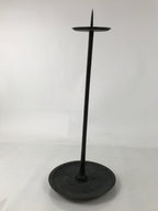 Japanese Buddhist Altar Fitting Bronze Large Candle Stand Metal Shokudai BA596