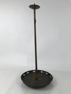 Japanese Buddhist Altar Fitting Bronze Large Candle Stand Metal Shokudai BA597