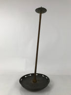 Japanese Buddhist Altar Fitting Bronze Large Candle Stand Metal Shokudai BA597