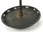 Japanese Buddhist Altar Fitting Bronze Large Candle Stand Metal Shokudai BA597