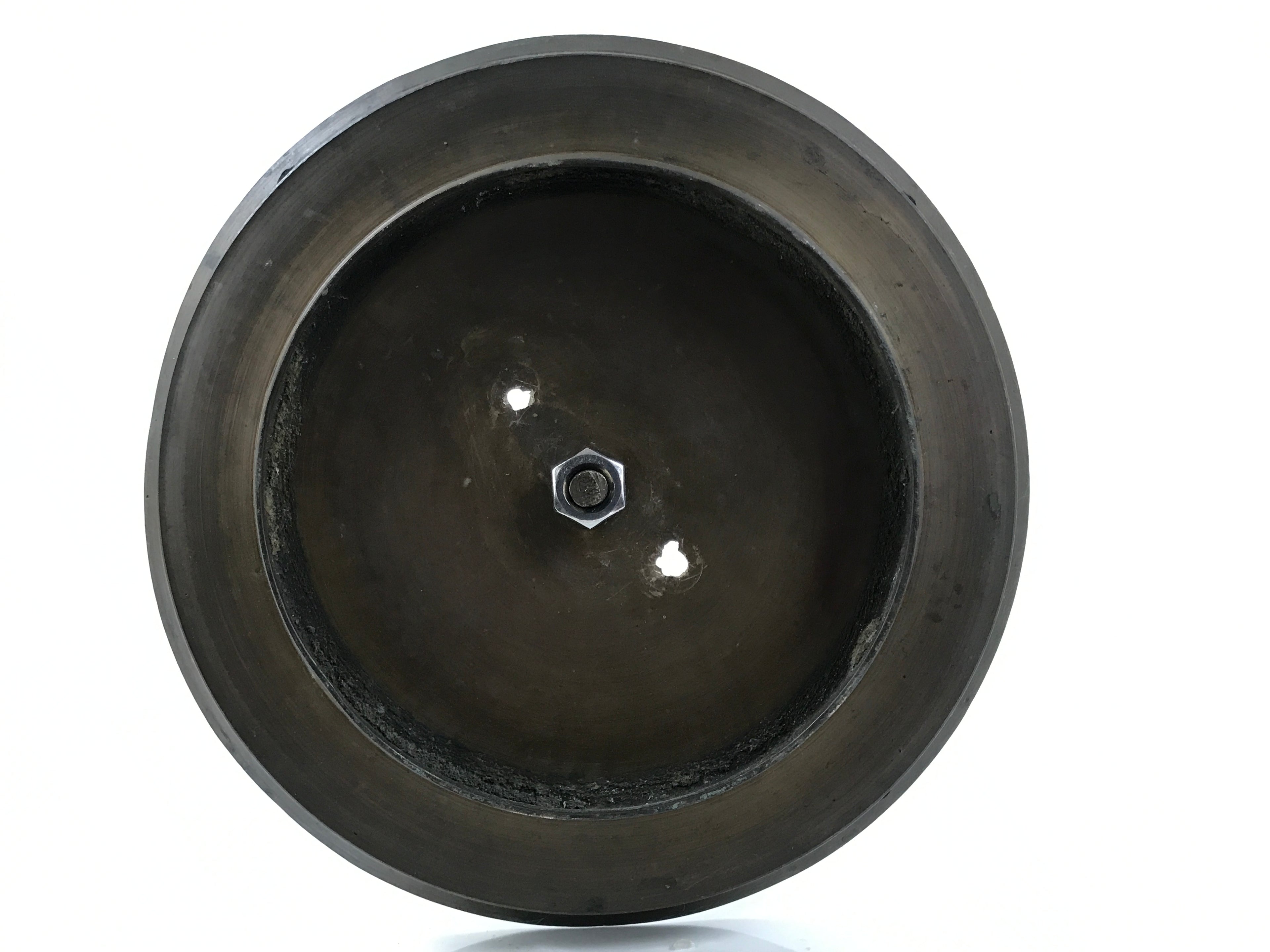 Japanese Buddhist Altar Fitting Bronze Large Candle Stand Metal Shokudai BA597