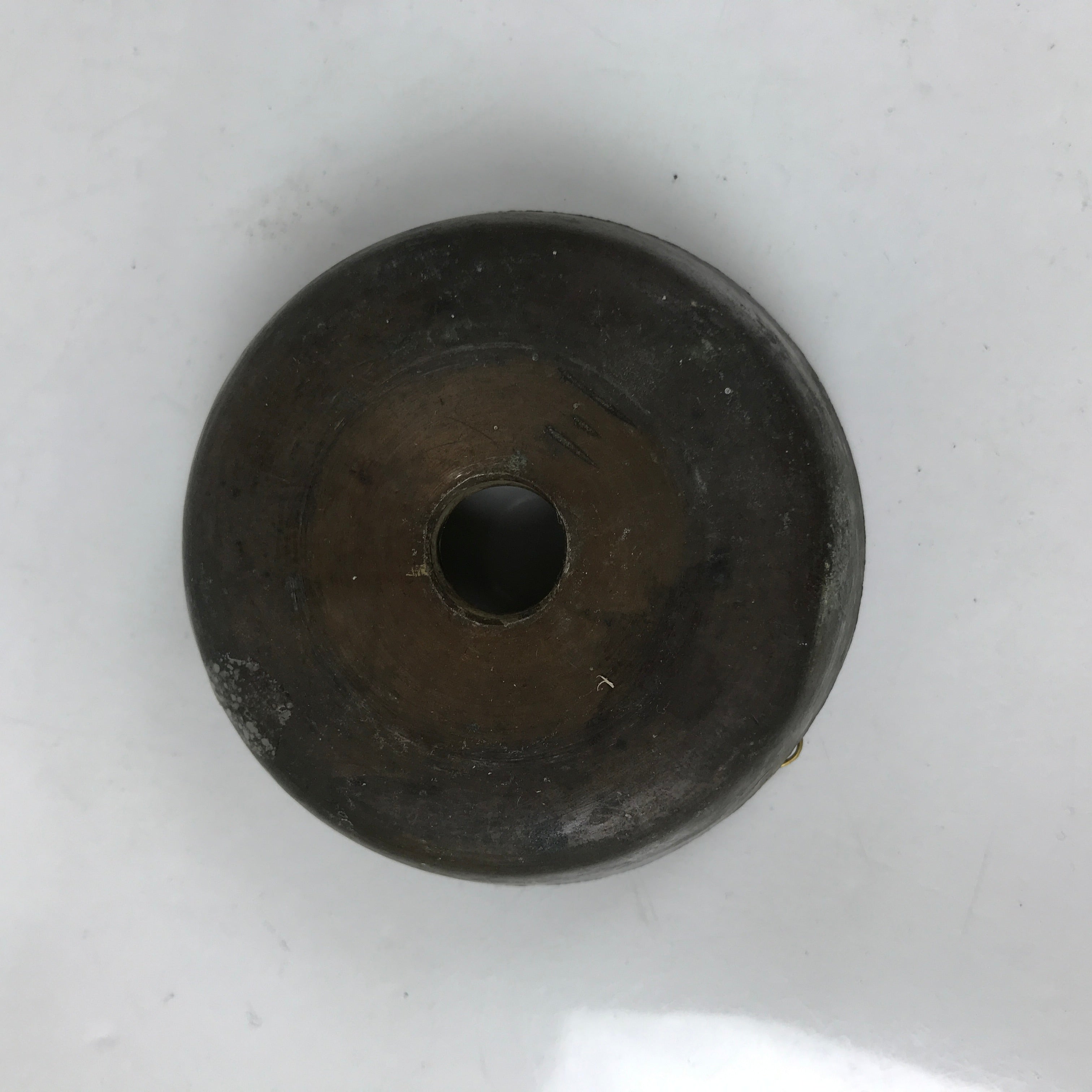 Japanese Buddhist Altar Fitting Bronze Large Candle Stand Metal Shokudai BA598