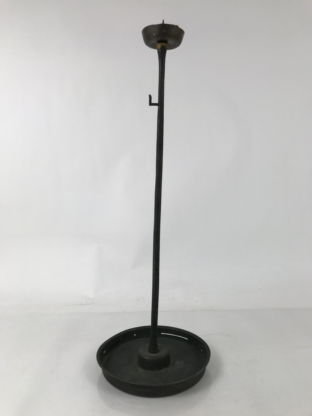 Japanese Buddhist Altar Fitting Bronze Large Candle Stand Metal Shokudai BA598