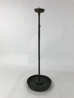 Japanese Buddhist Altar Fitting Bronze Large Candle Stand Metal Shokudai BA598