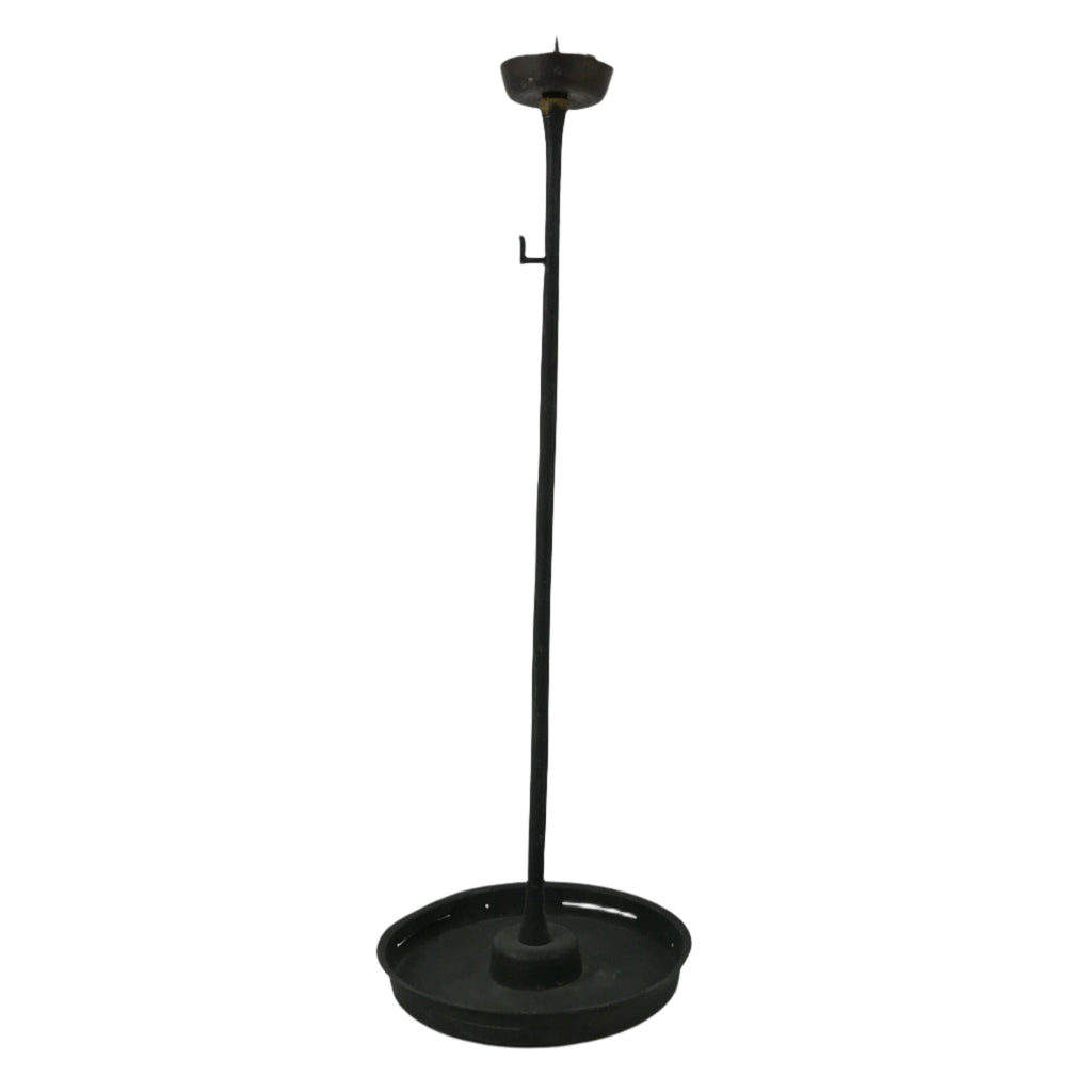 Japanese Buddhist Altar Fitting Bronze Large Candle Stand Metal Shokudai BA598