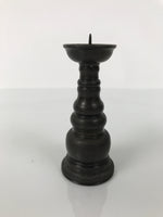 Japanese Buddhist Altar Fitting Bronze Metal Candle Stand Shokudai Brown BA742