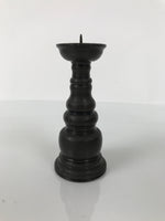 Japanese Buddhist Altar Fitting Bronze Metal Candle Stand Shokudai Brown BA742