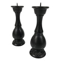 Japanese Buddhist Altar Fitting Bronze Metal Candle Stand Vtg Shokudai 2pc BA744