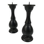 Japanese Buddhist Altar Fitting Bronze Metal Candle Stand Vtg Shokudai 2pc BA744