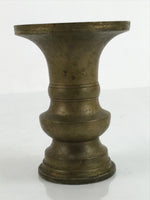 Japanese Buddhist Altar Fitting Bronze Metal Flower Vase Vtg Hanatate Gold BA332