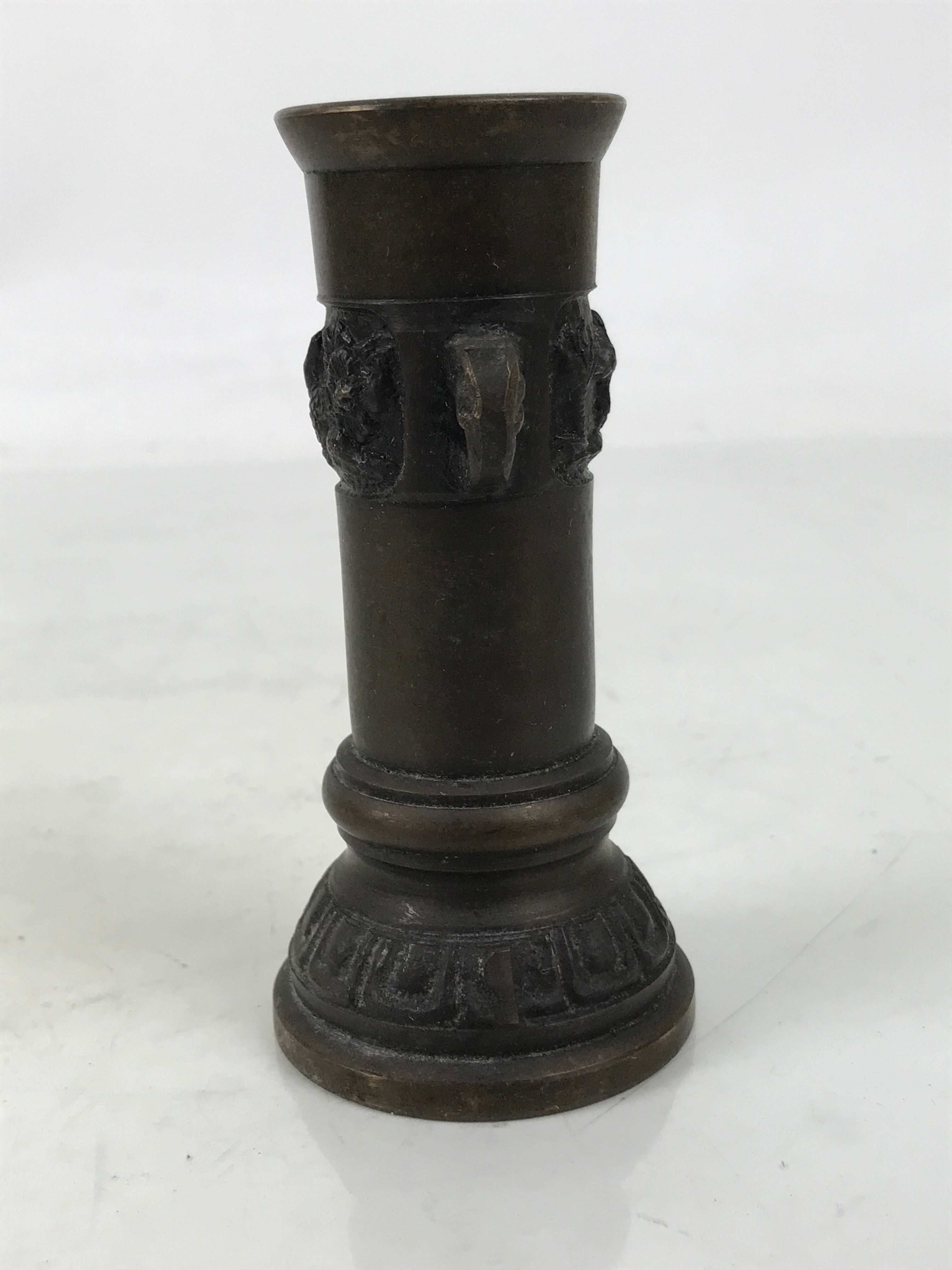 Japanese Buddhist Altar Fitting Bronze Metal Incense Holder Vtg Senkousashi BA73