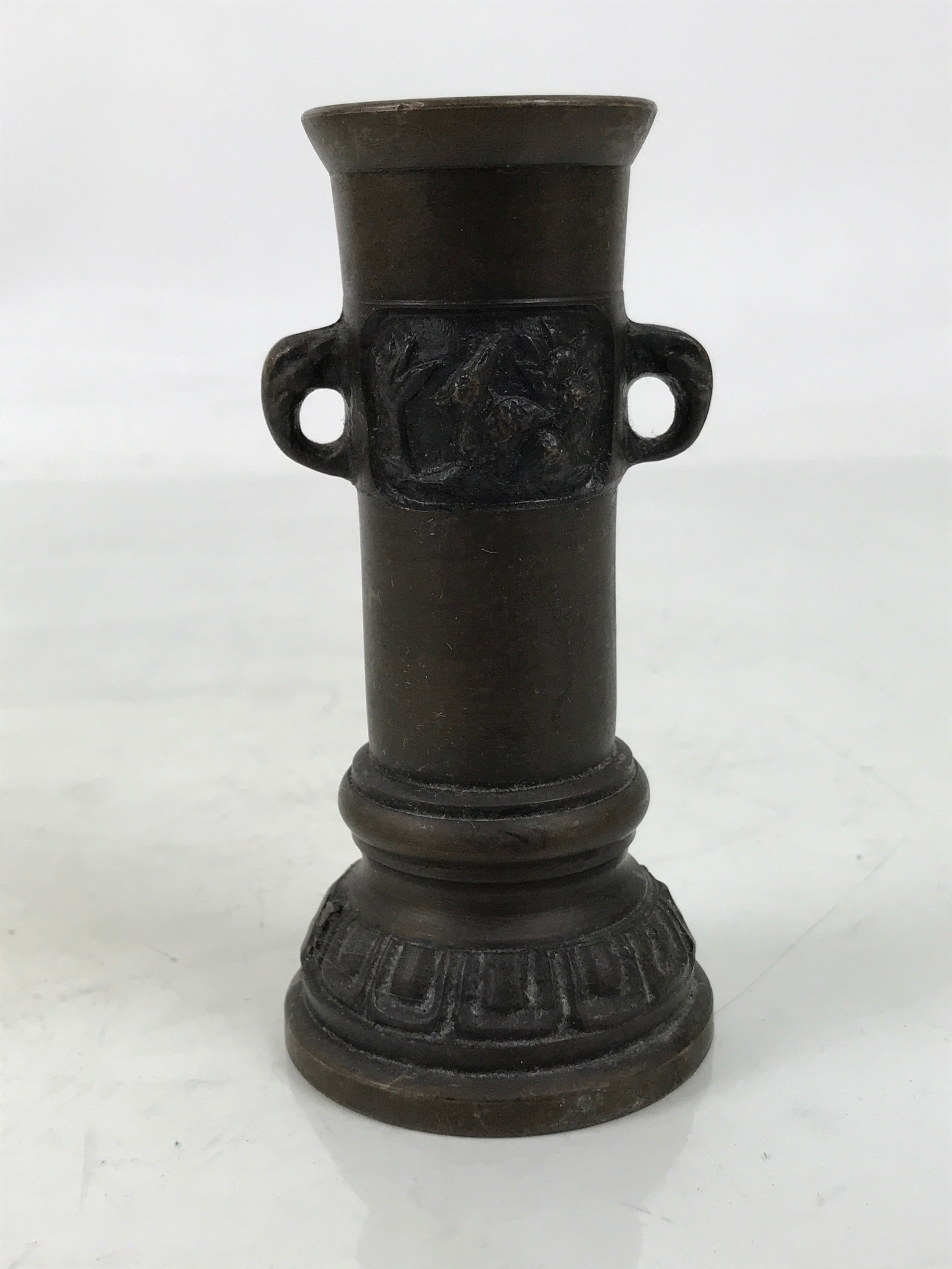 Japanese Buddhist Altar Fitting Bronze Metal Incense Holder Vtg Senkousashi BA73