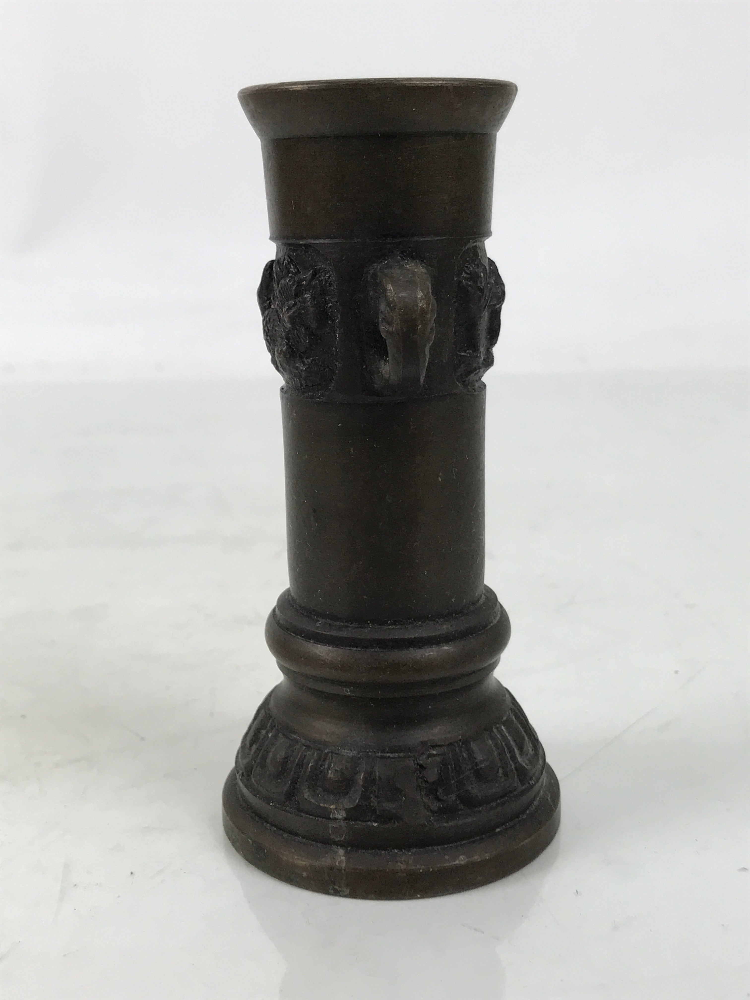 Japanese Buddhist Altar Fitting Bronze Metal Incense Holder Vtg Senkousashi BA73
