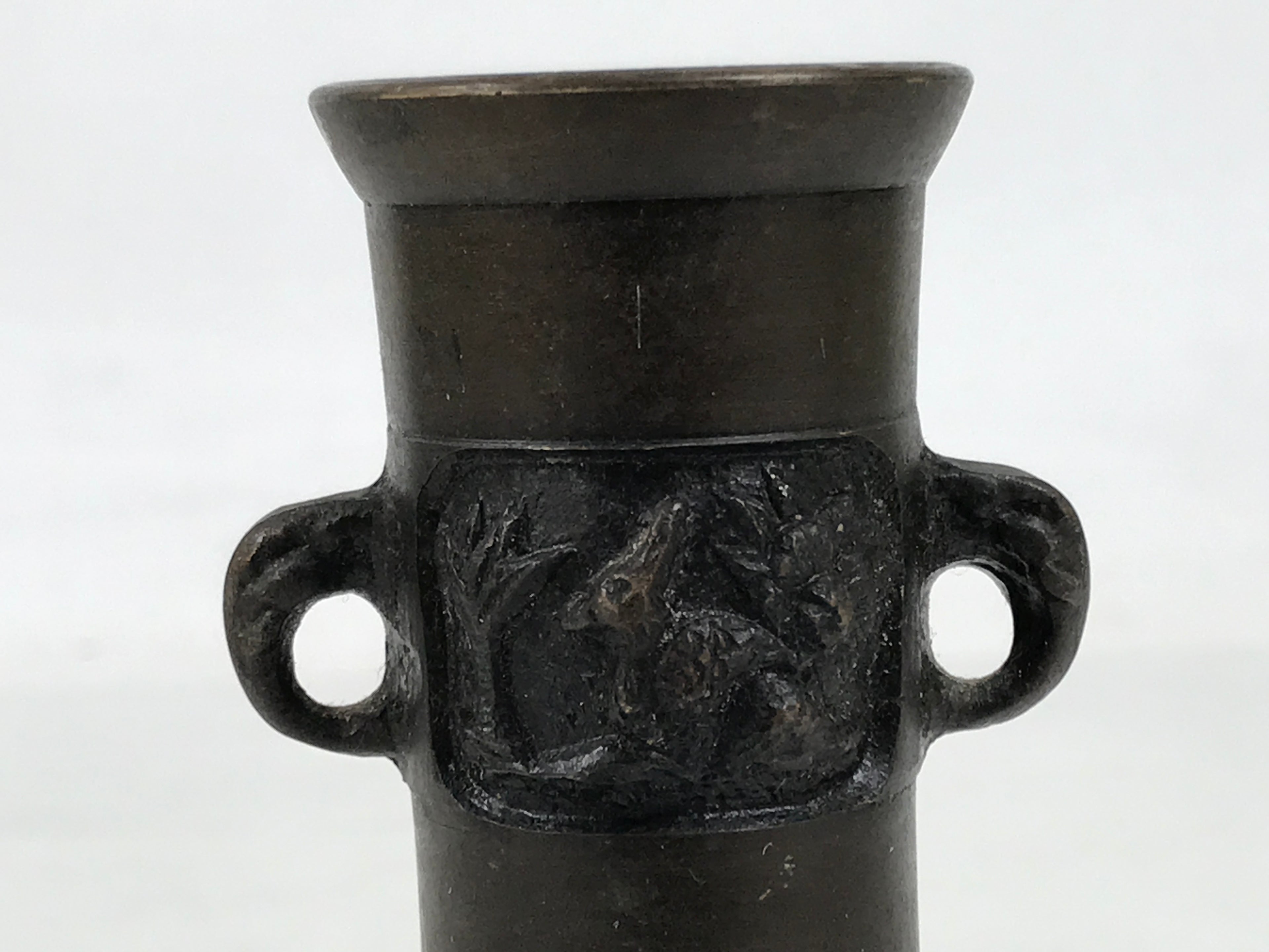 Japanese Buddhist Altar Fitting Bronze Metal Incense Holder Vtg Senkousashi BA73