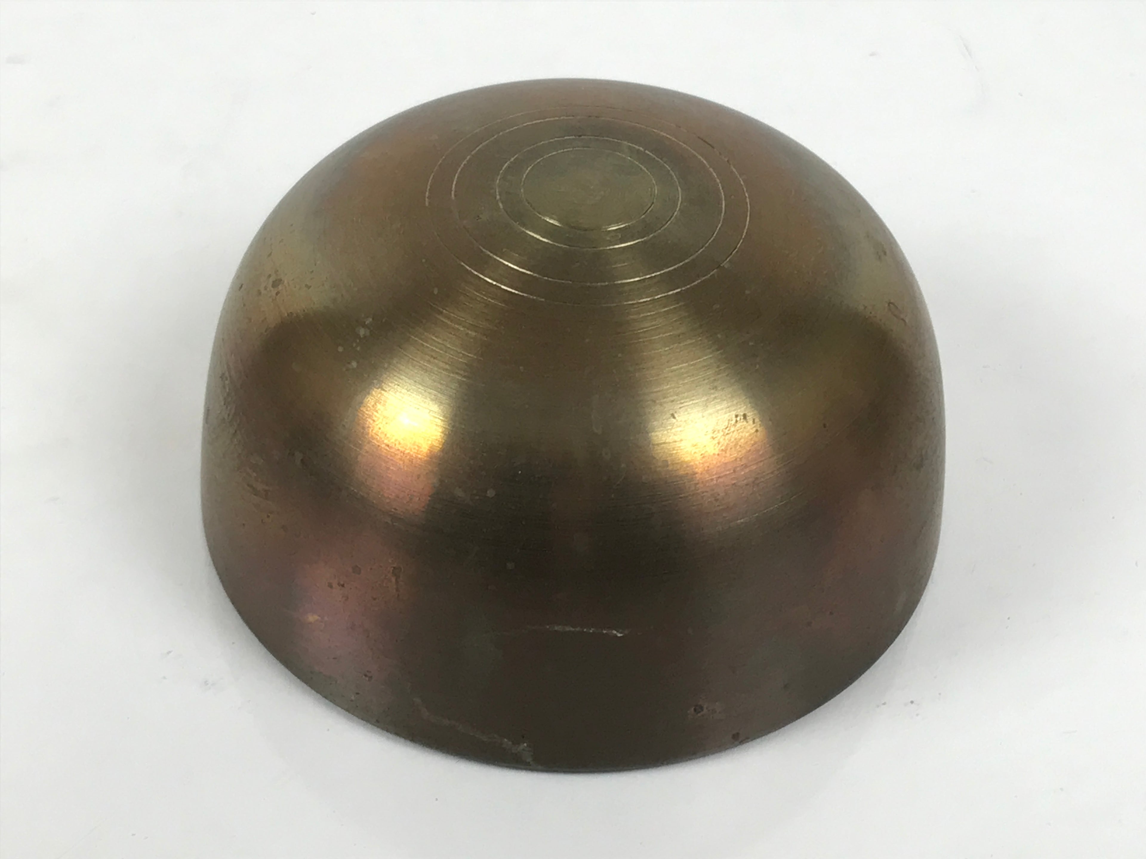 Japanese Buddhist Altar Fitting Bronze Orin Bell Singing Bowl Resin Stand BA905