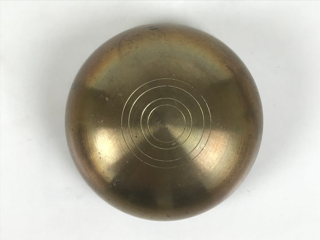 Japanese Buddhist Altar Fitting Bronze Orin Bell Singing Bowl Resin Stand BA905