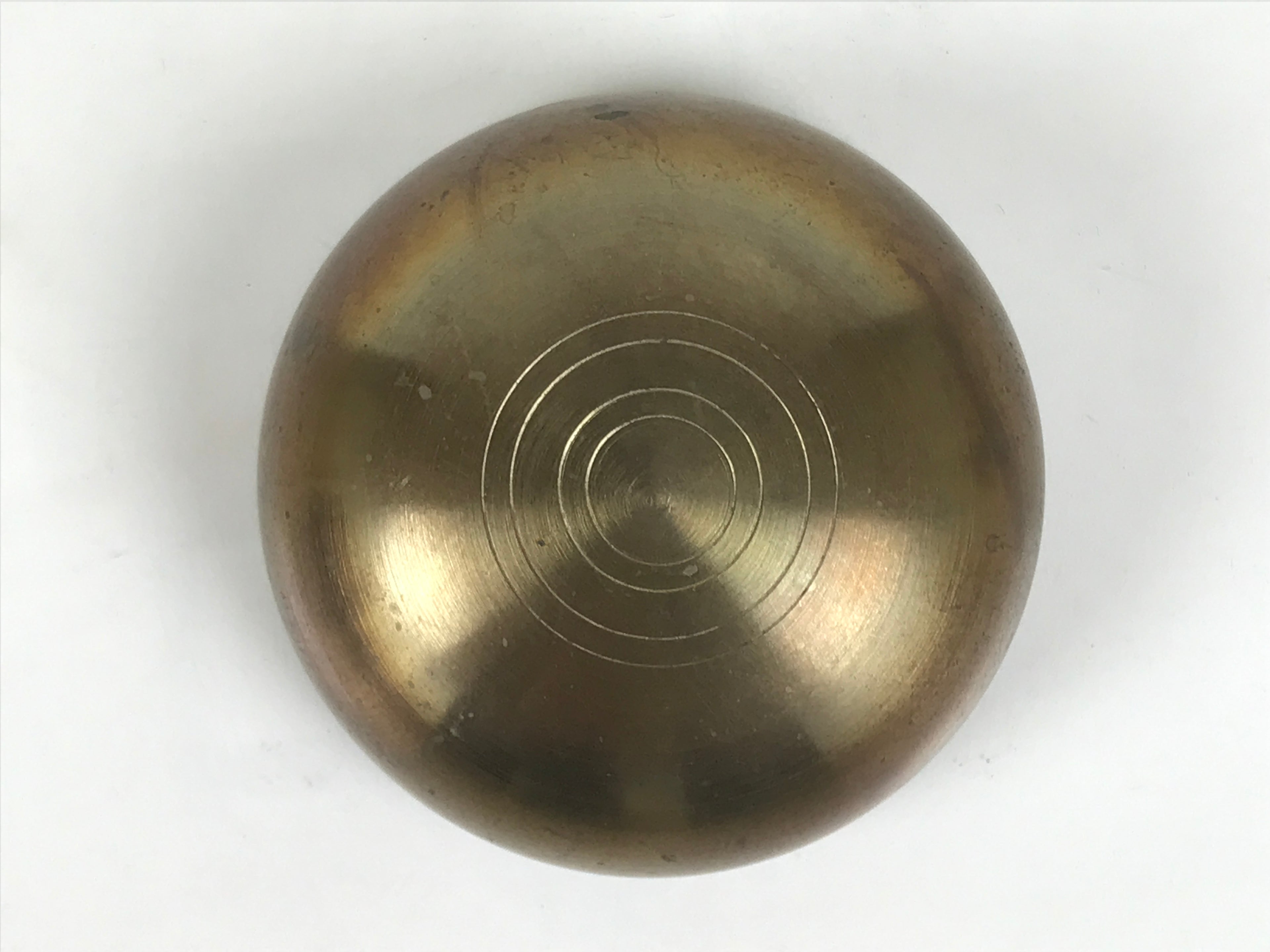 Japanese Buddhist Altar Fitting Bronze Orin Bell Singing Bowl Resin Stand BA905