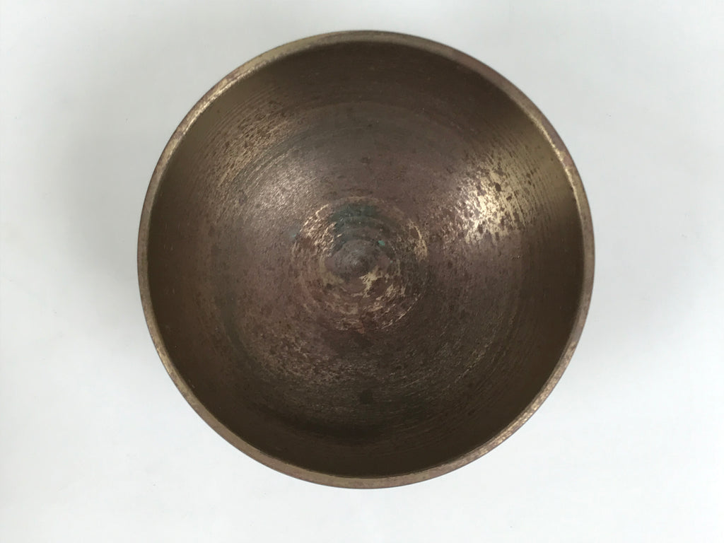 Japanese Buddhist Altar Fitting Bronze Orin Bell Singing Bowl Wood Stand BA902