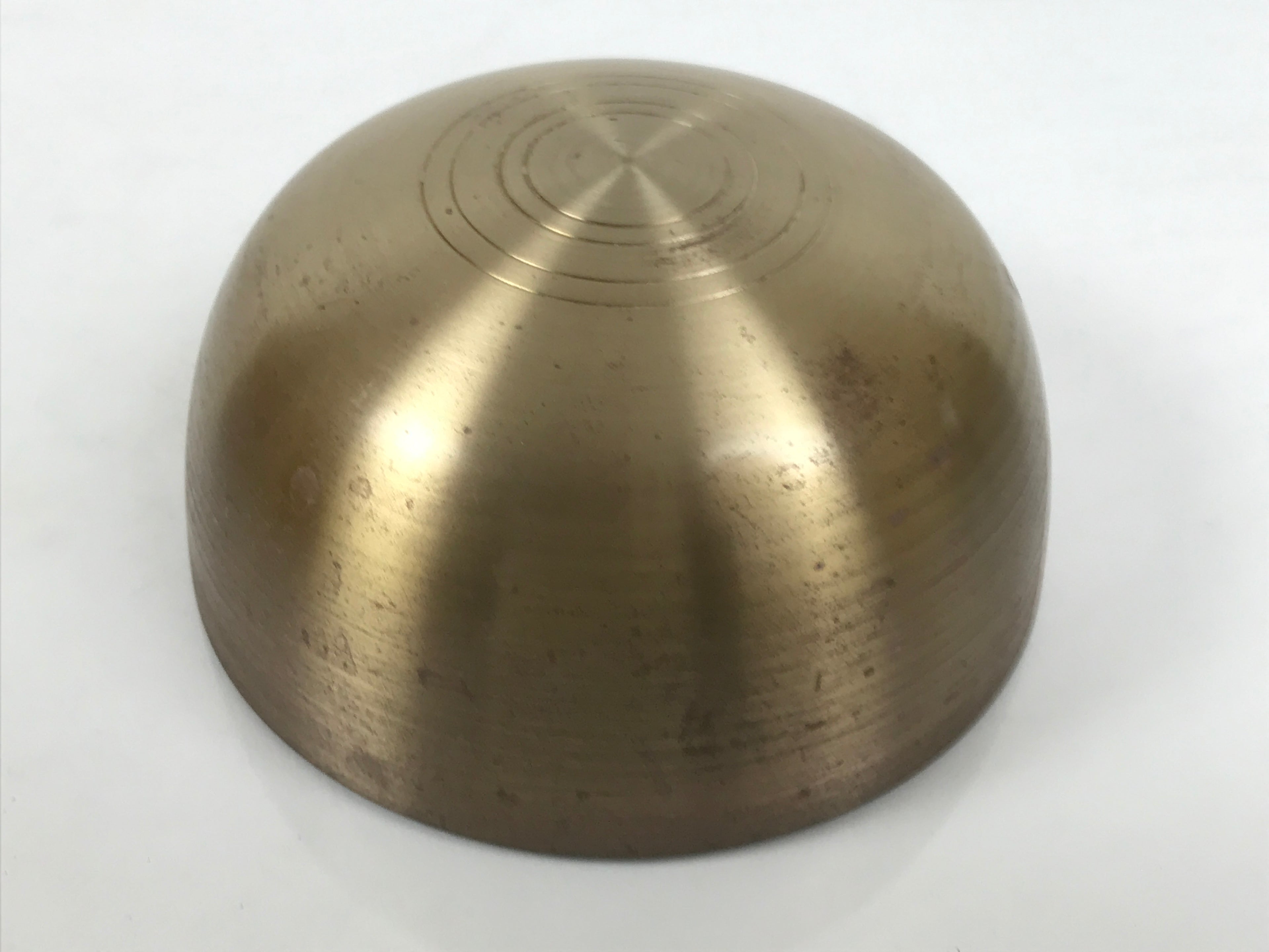 Japanese Buddhist Altar Fitting Bronze Orin Bell Singing Bowl Wood Stand BA902