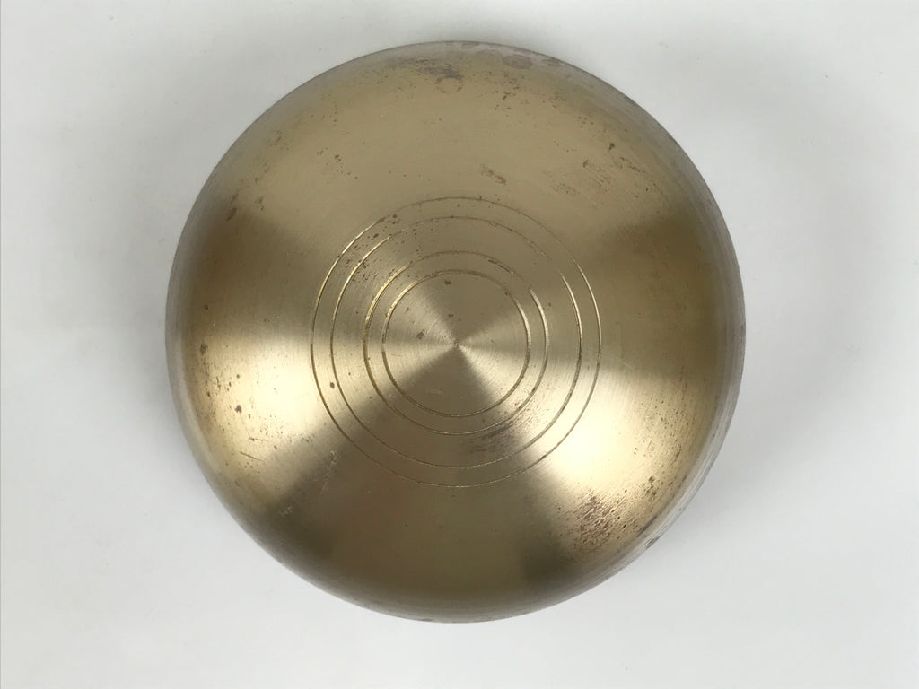 Japanese Buddhist Altar Fitting Bronze Orin Bell Singing Bowl Wood Stand BA902