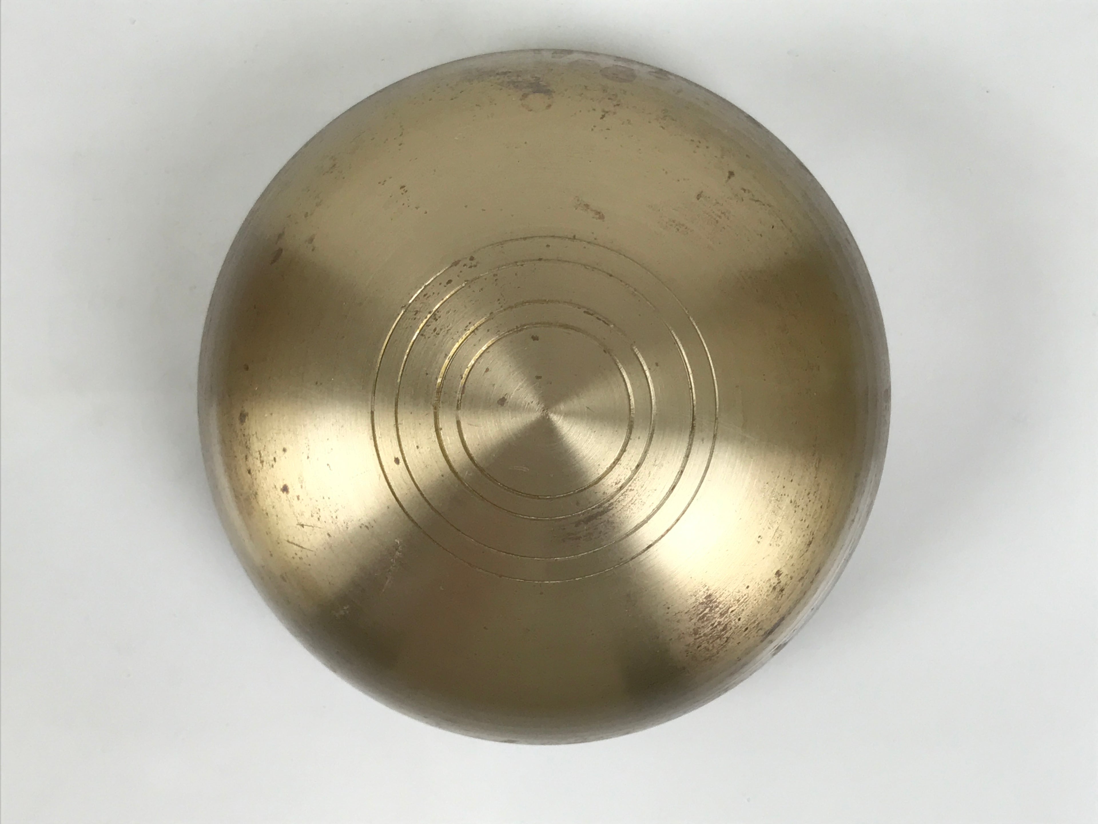 Japanese Buddhist Altar Fitting Bronze Orin Bell Singing Bowl Wood Stand BA902