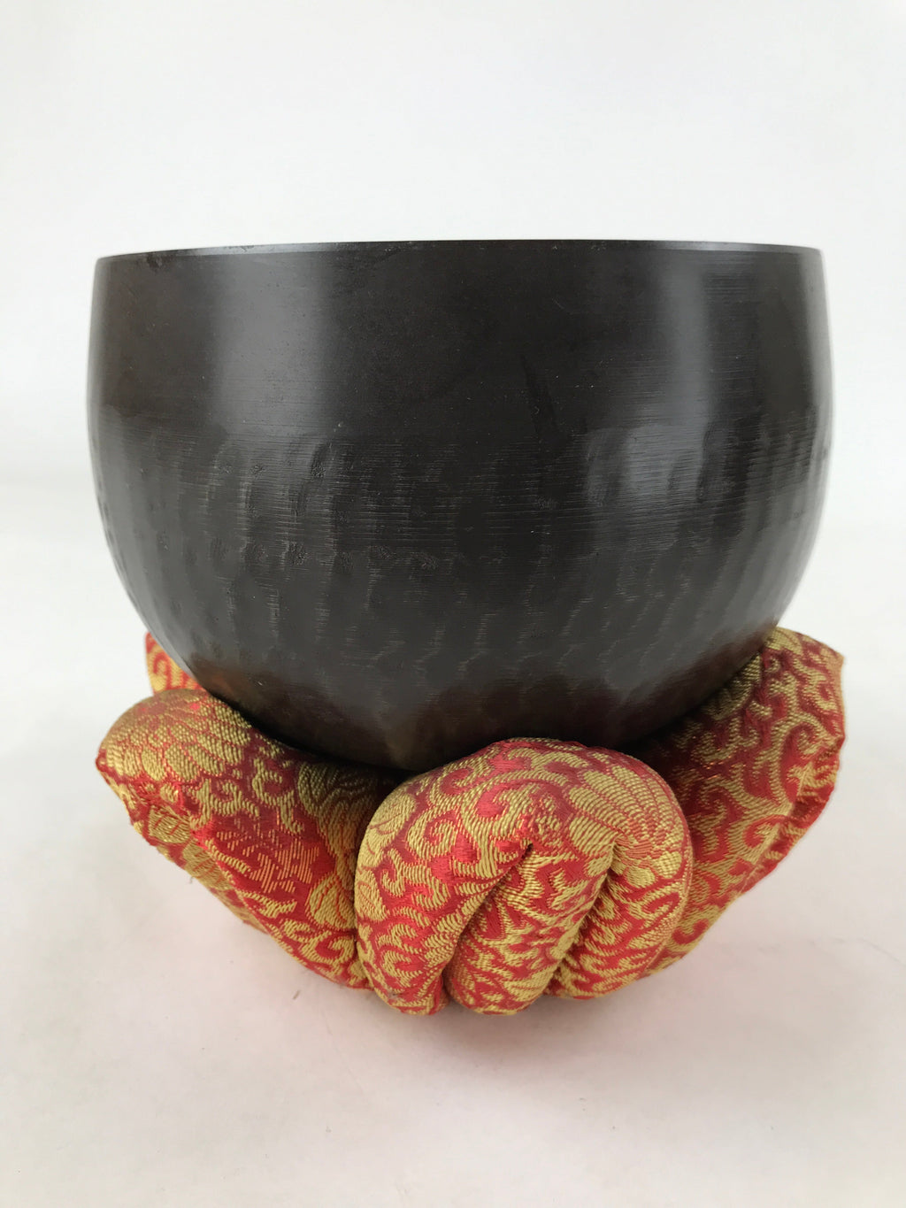 Japanese Buddhist Altar Fitting Bronze Orin Bell Vtg Singing Bowl Pillow BA245