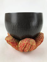 Japanese Buddhist Altar Fitting Bronze Orin Bell Vtg Singing Bowl Pillow BA245