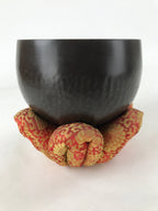 Japanese Buddhist Altar Fitting Bronze Orin Bell Vtg Singing Bowl Pillow BA245