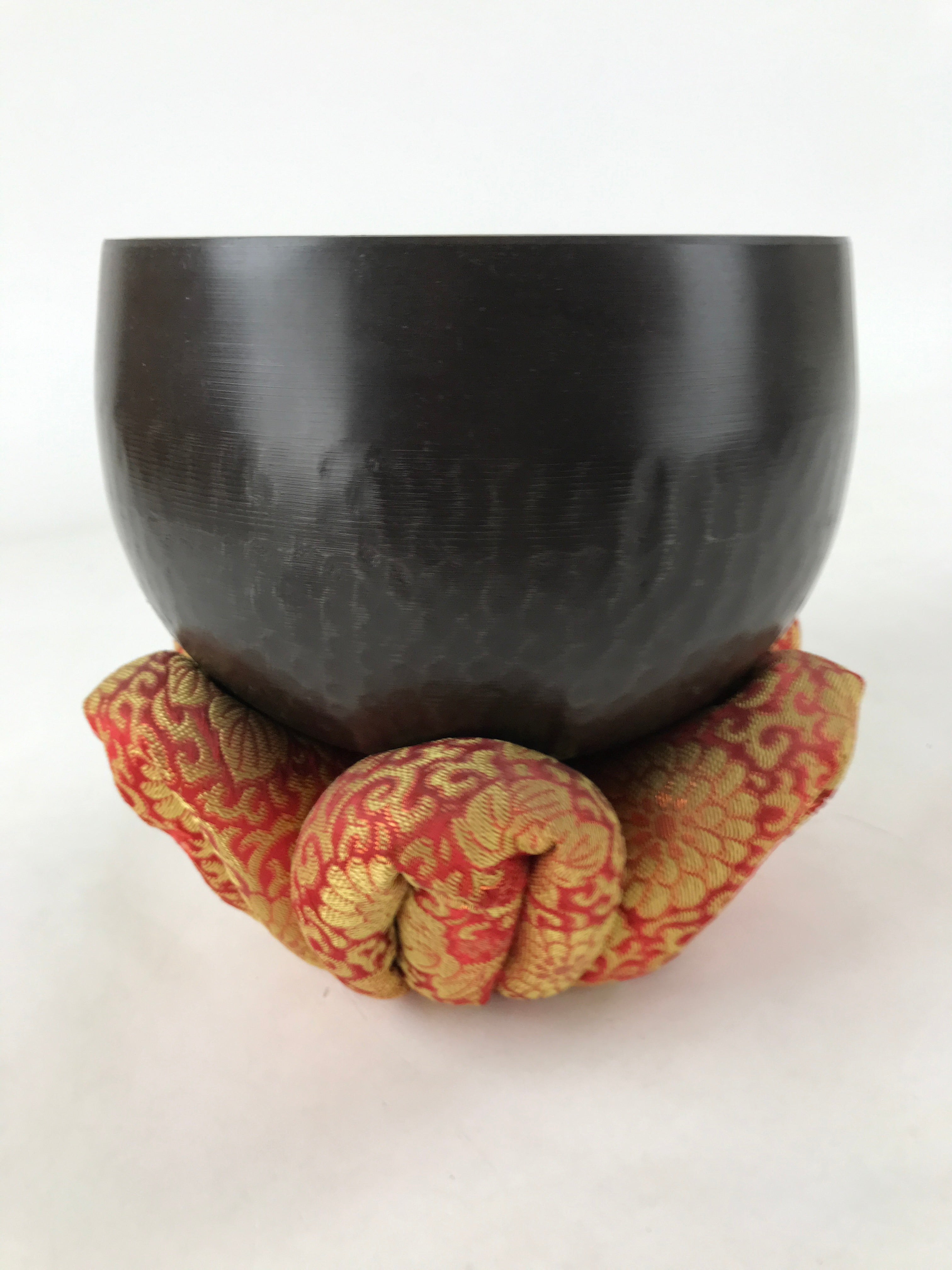 Japanese Buddhist Altar Fitting Bronze Orin Bell Vtg Singing Bowl Pillow BA245