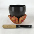 Japanese Buddhist Altar Fitting Bronze Orin Bell Vtg Singing Bowl Pillow BA245