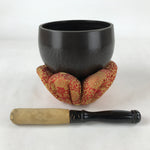 Japanese Buddhist Altar Fitting Bronze Orin Bell Vtg Singing Bowl Pillow BA245