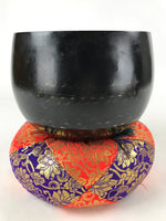 Japanese Buddhist Altar Fitting Bronze Orin Bell Vtg Singing Bowl Pillow BA246