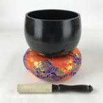 Japanese Buddhist Altar Fitting Bronze Orin Bell Vtg Singing Bowl Pillow BA246