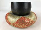Japanese Buddhist Altar Fitting Bronze Orin Bell Vtg Singing Bowl Pillow BA247
