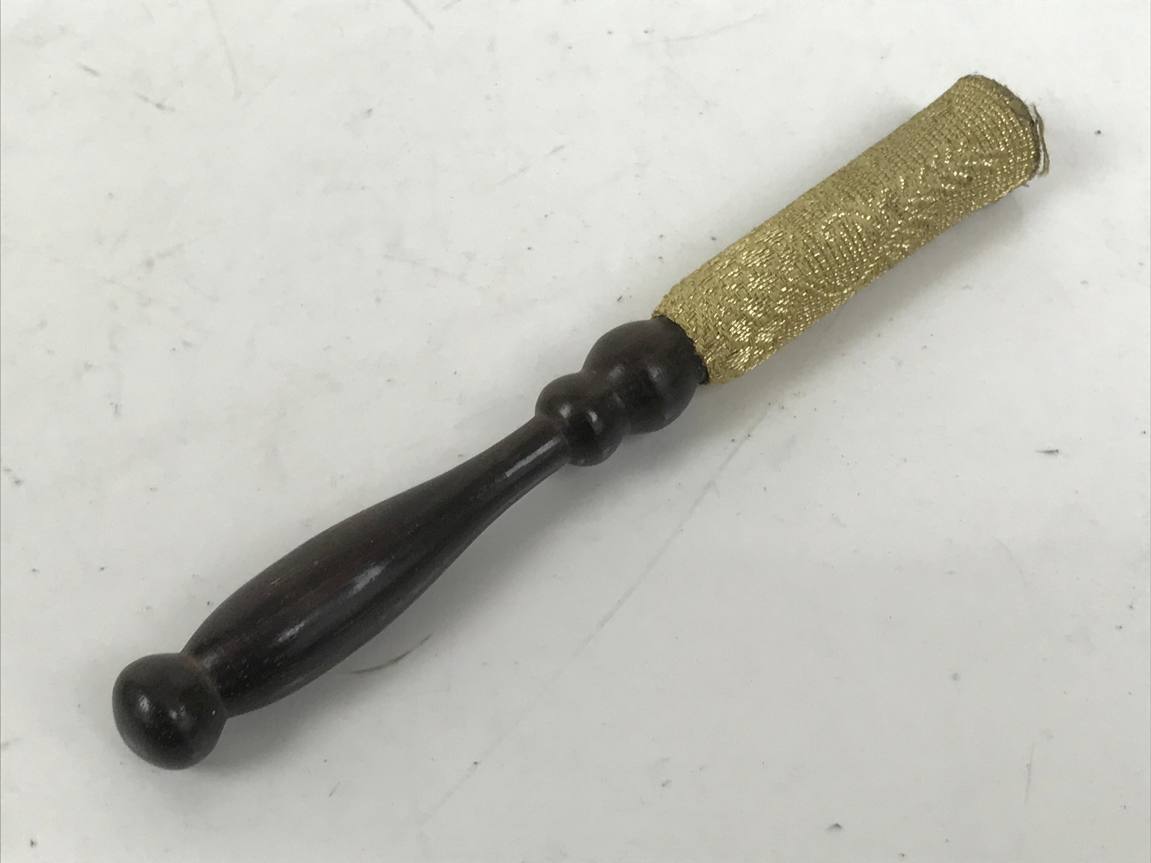 Japanese Buddhist Altar Fitting Bronze Orin Bell Vtg Singing Bowl Pillow BA618