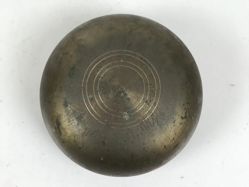 Japanese Buddhist Altar Fitting Bronze Orin Bell Vtg Singing Bowl Pillow BA618