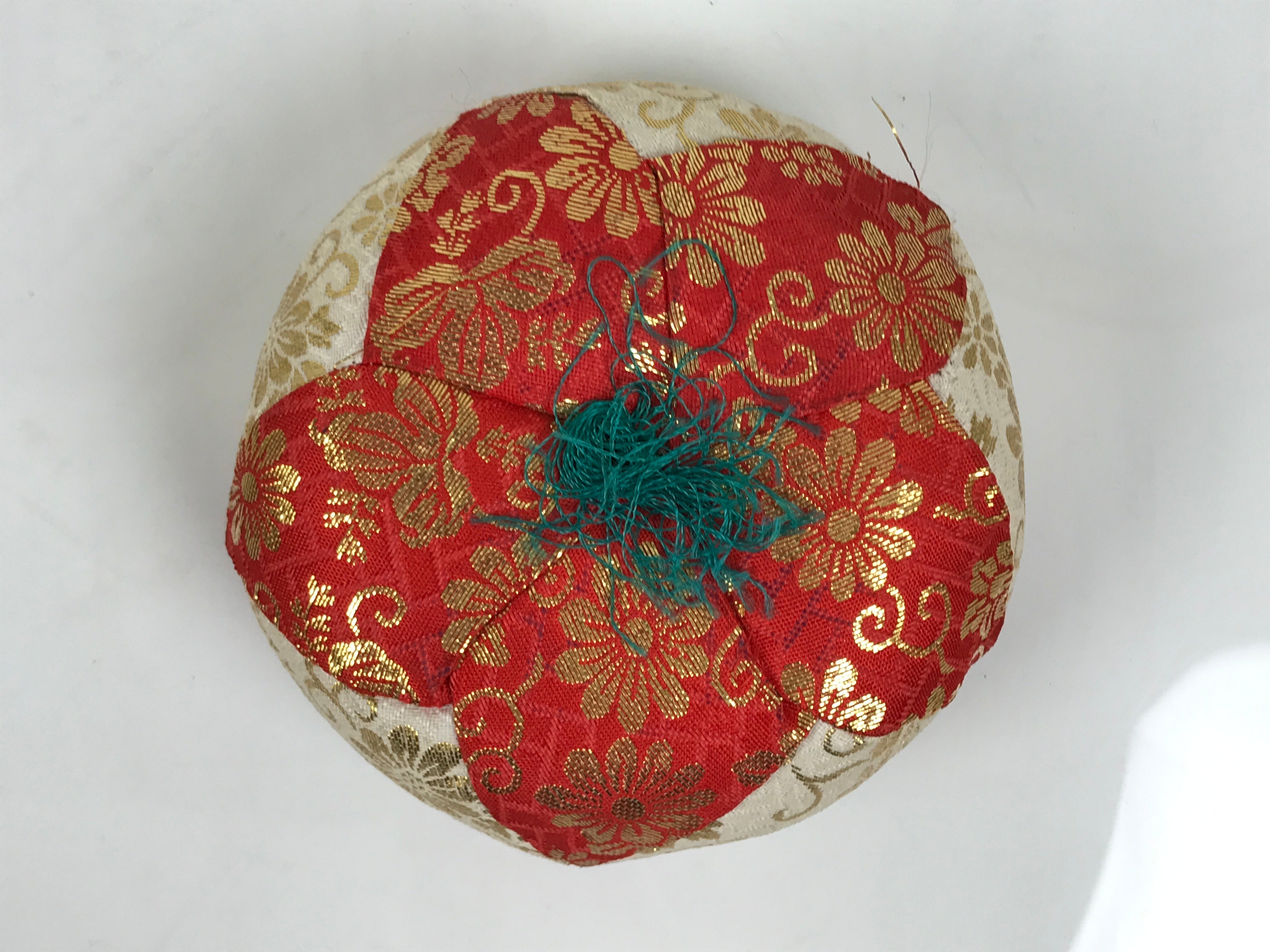 Japanese Buddhist Altar Fitting Bronze Orin Bell Vtg Singing Bowl Pillow BA819