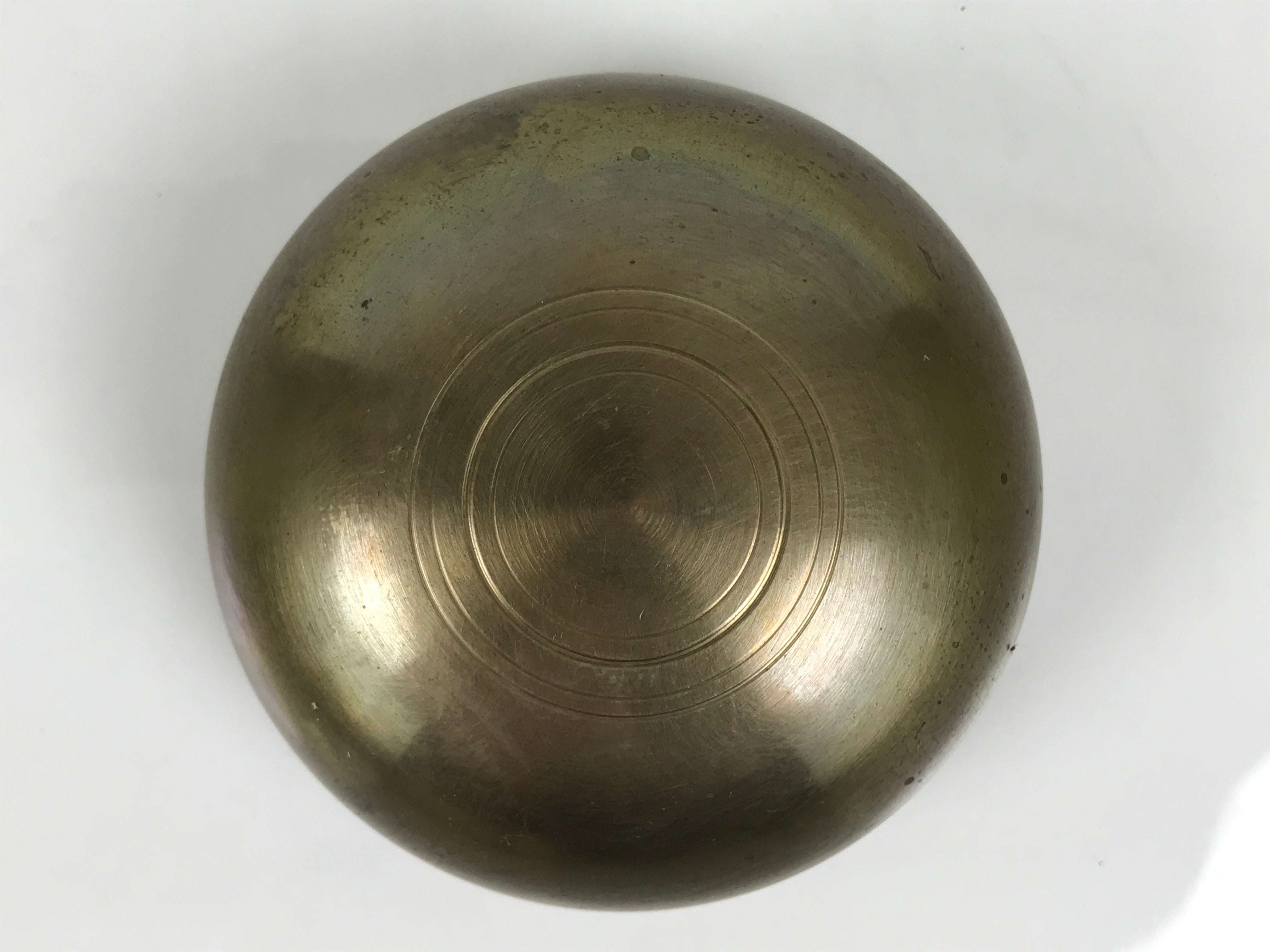 Japanese Buddhist Altar Fitting Bronze Orin Bell Vtg Singing Bowl Pillow BA819