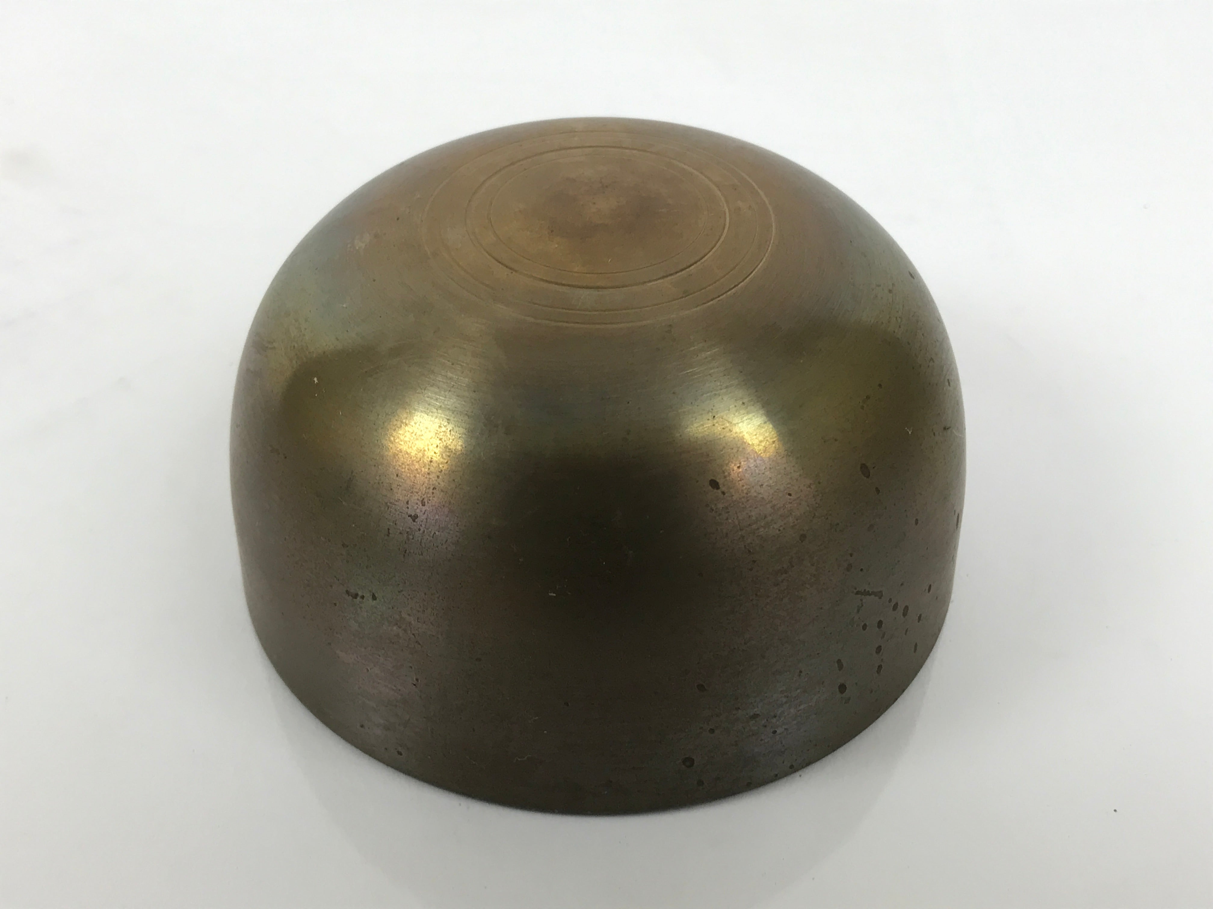 Japanese Buddhist Altar Fitting Bronze Orin Bell Vtg Singing Bowl Pillow BA819